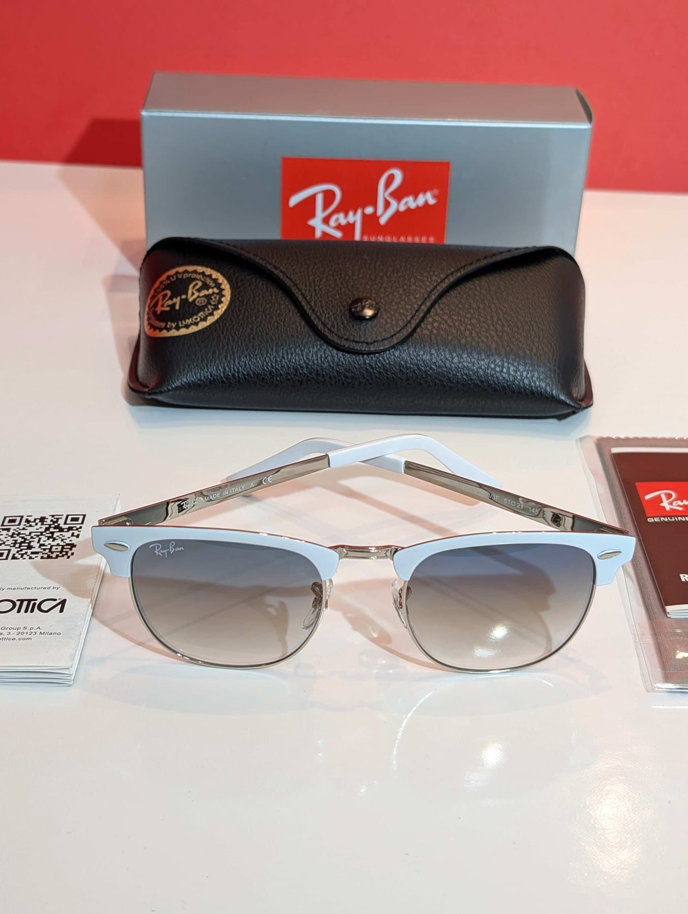 Ray-Ban Clubmaster Metal RB3716 Blanco